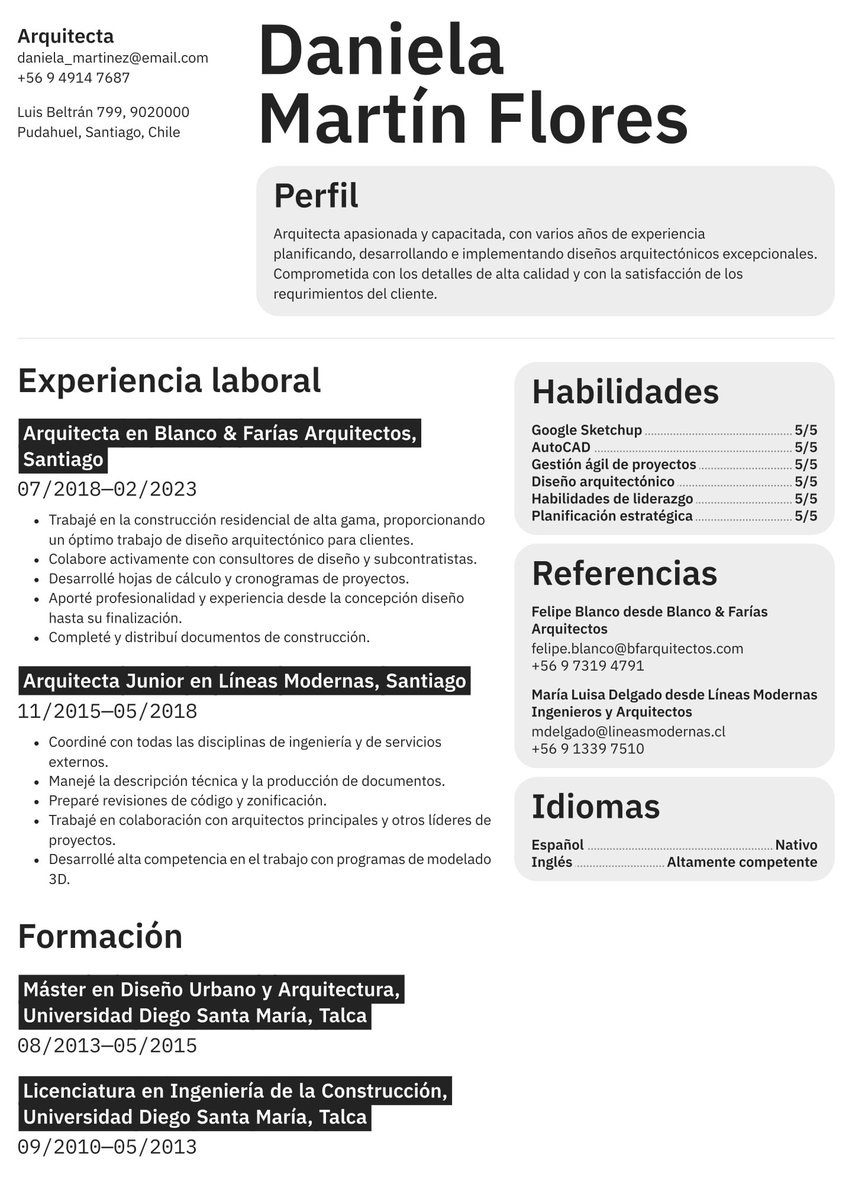 Toronto resume template