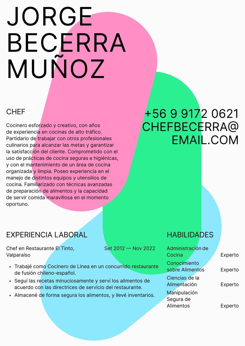 Ciudad del Cabo resume template