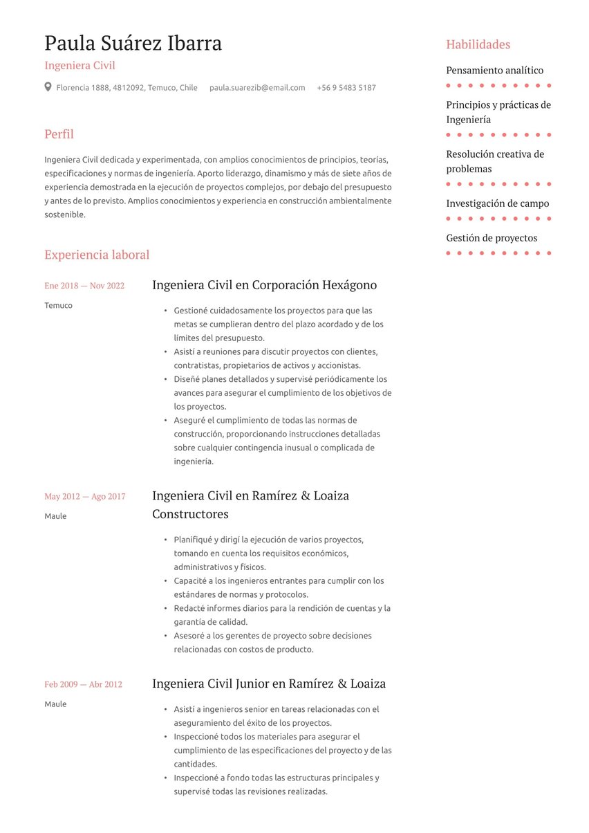 Barcelona resume template