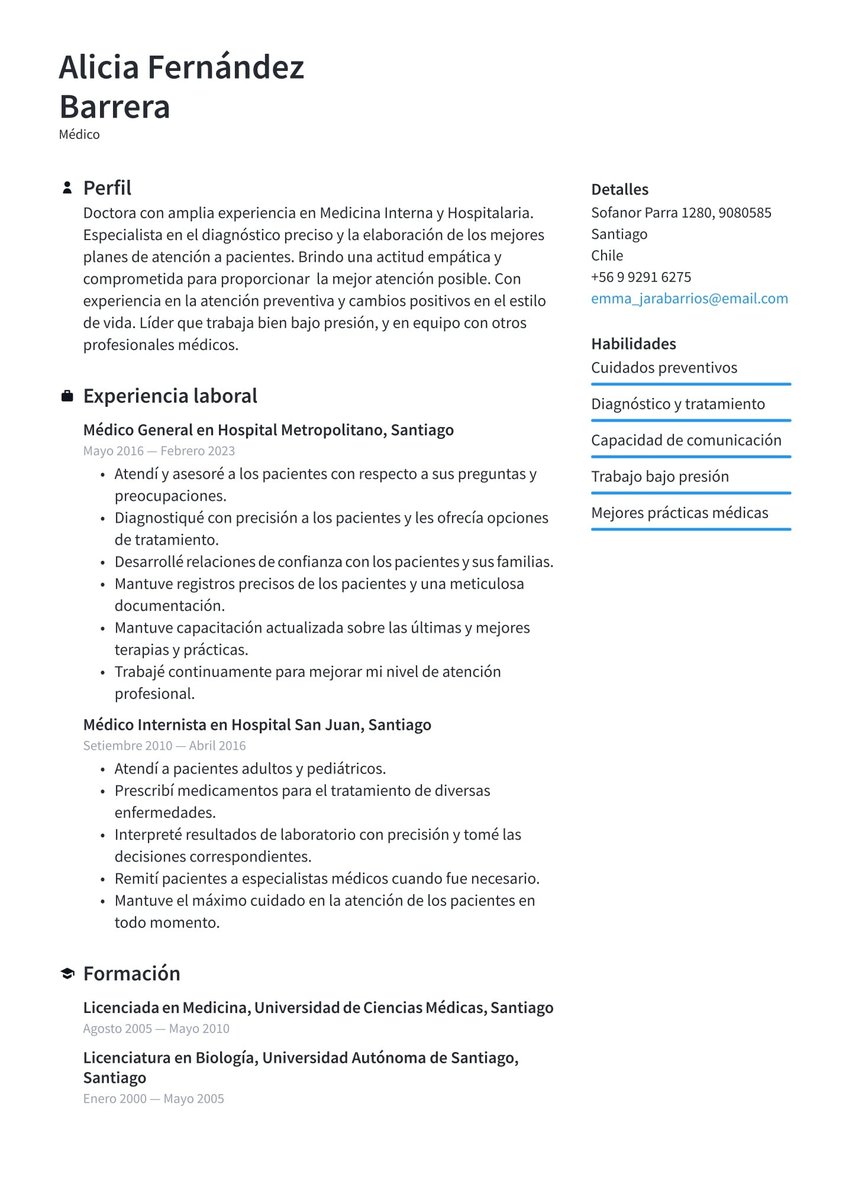 Estocolmo resume template