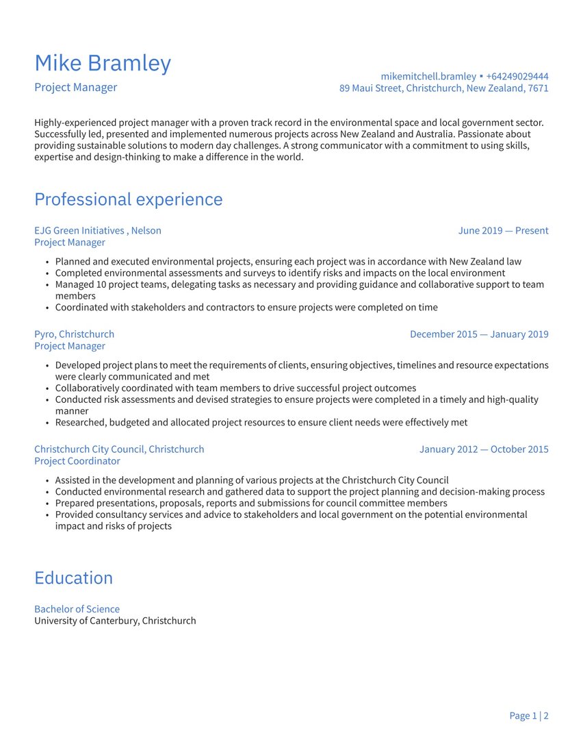Athens resume template