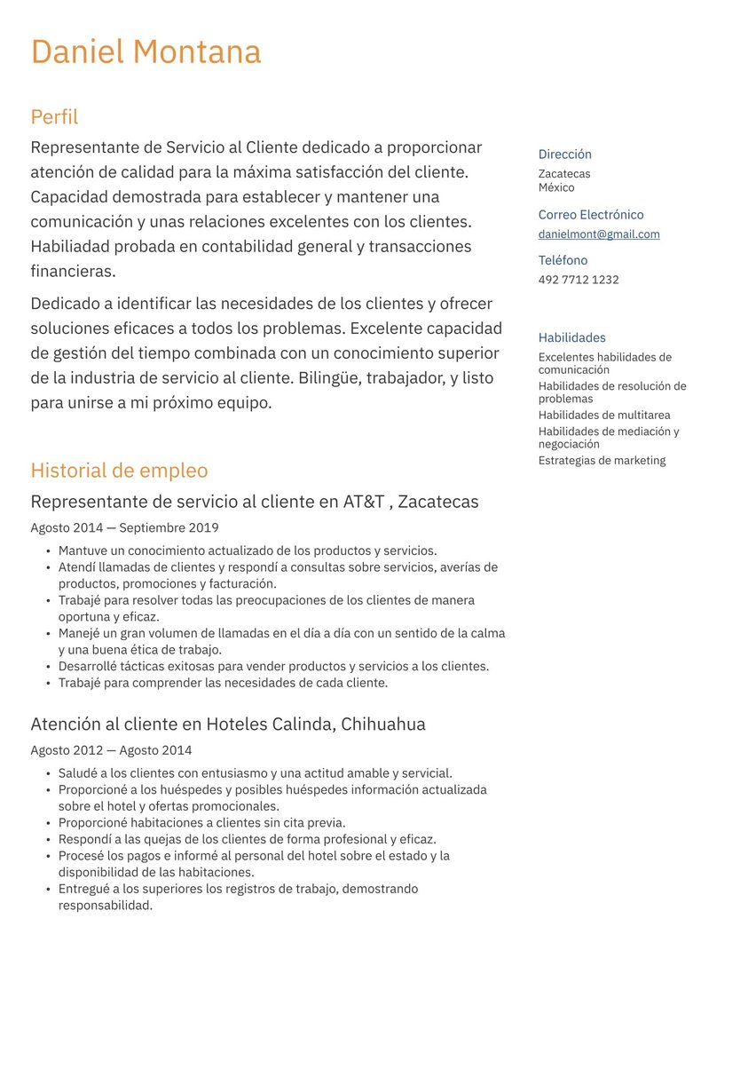 Bruselas resume template