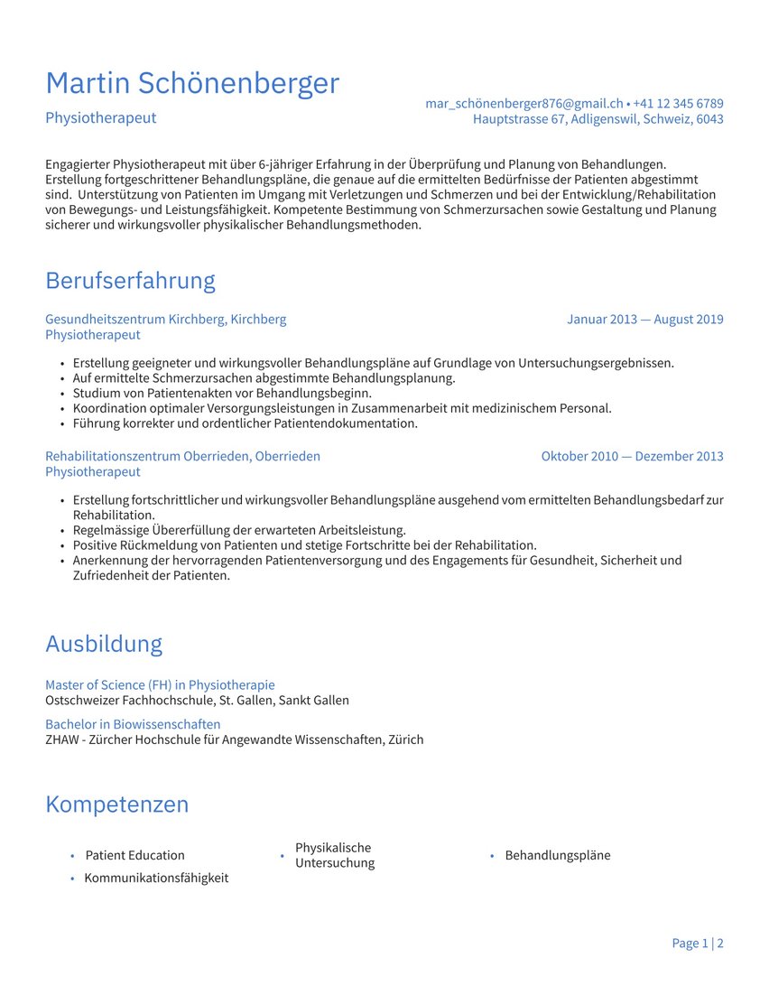 Athen resume template