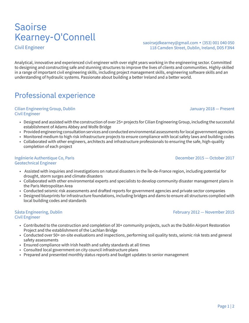 Athens resume template