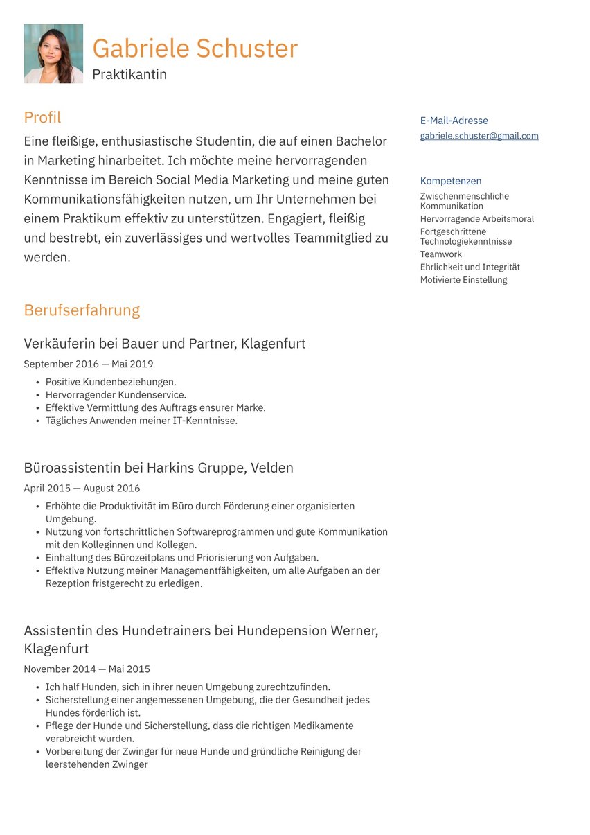 Brüssel resume template