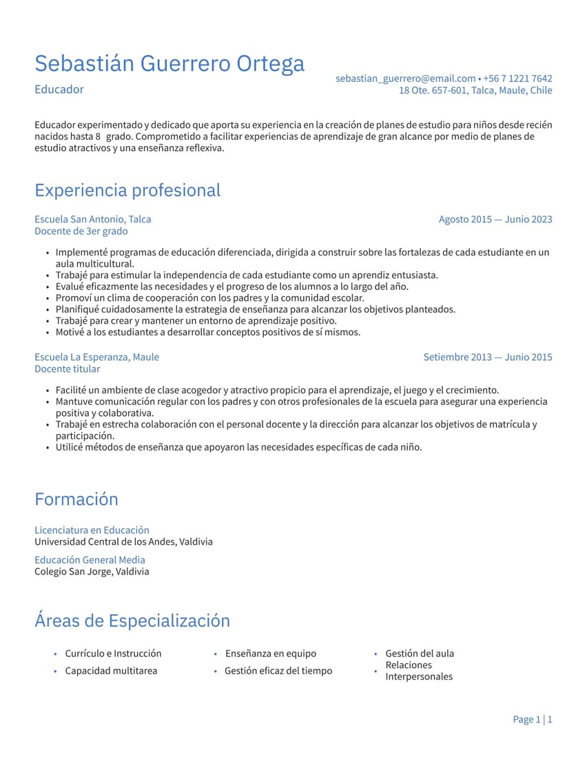 Athens resume template