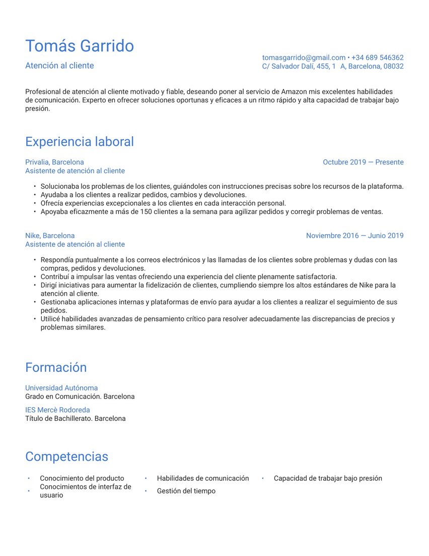 Atenas resume template