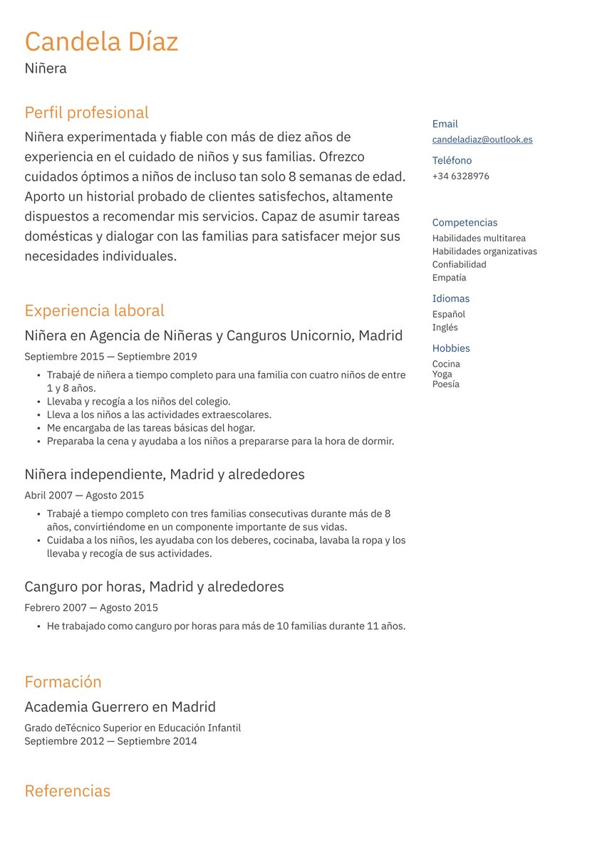 Bruselas resume template