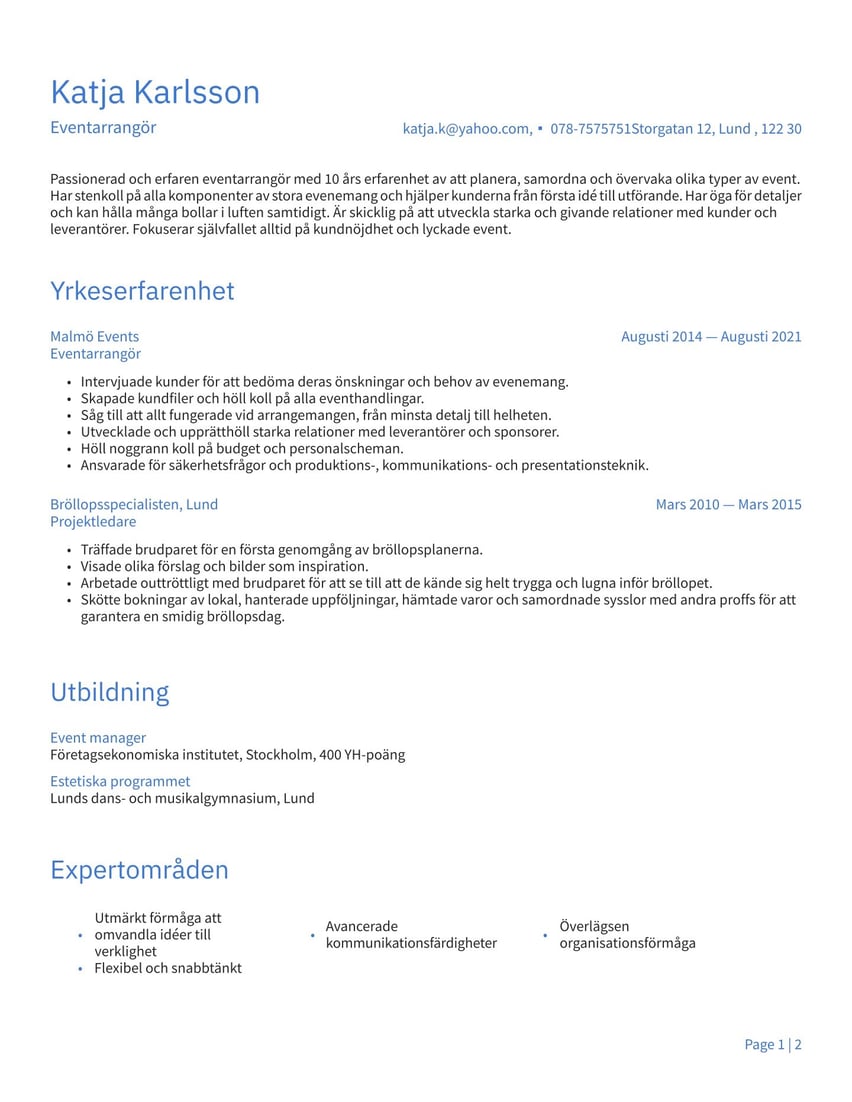 Aten resume template