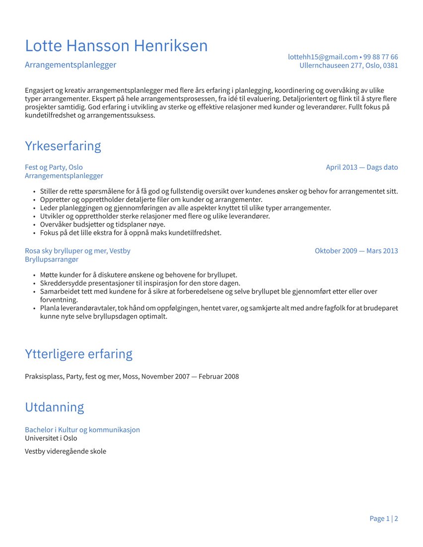 Aten resume template