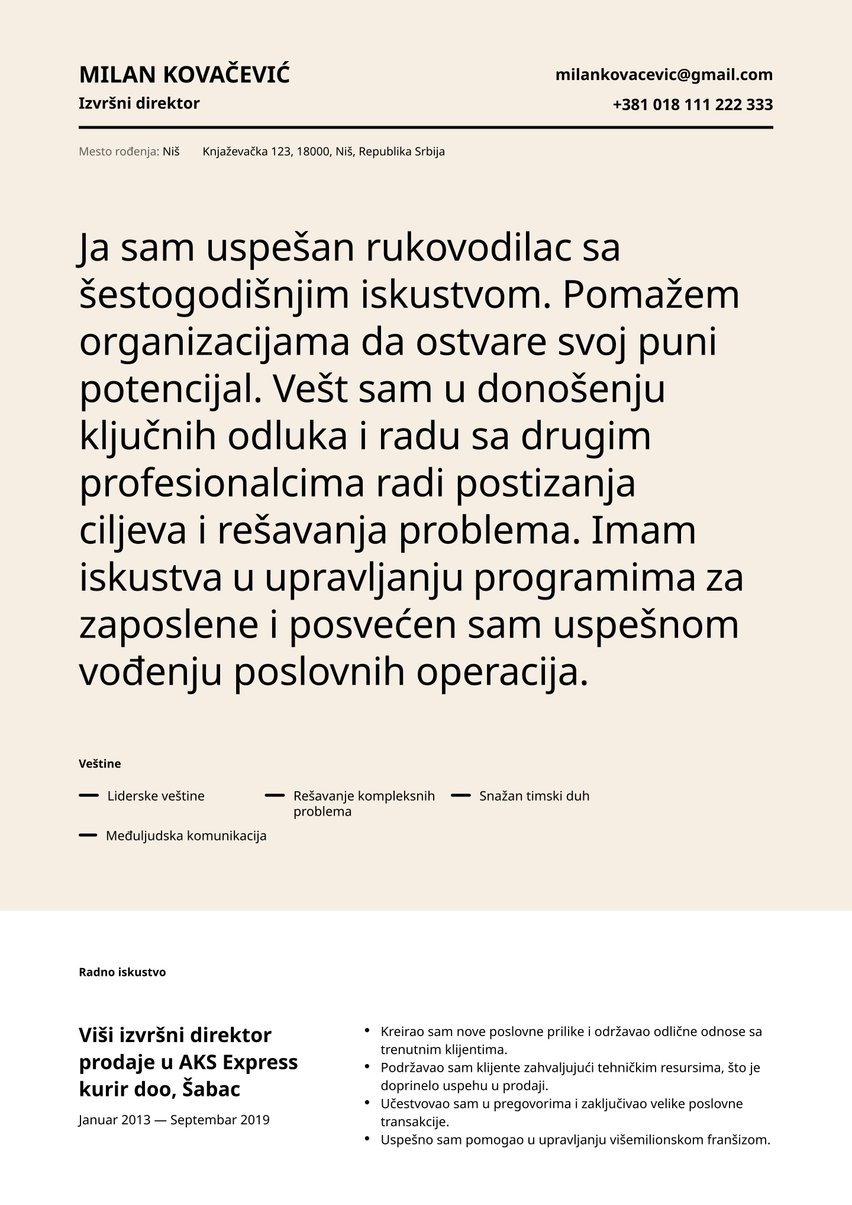 Kopenhagen resume template