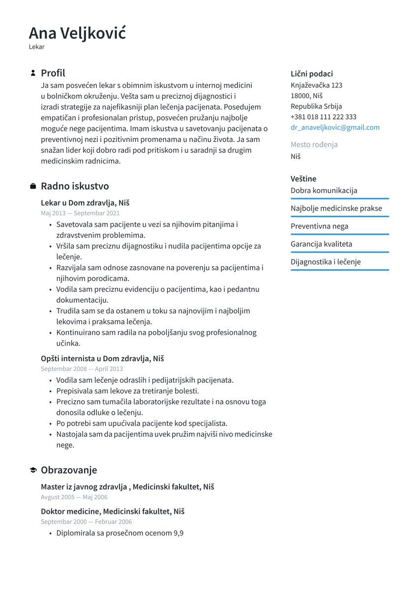 Stokholm resume template