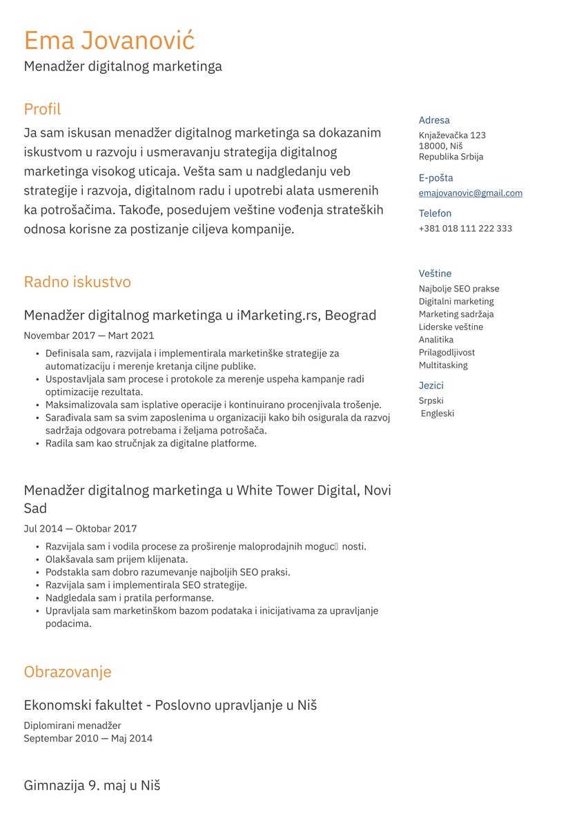 Brisel resume template