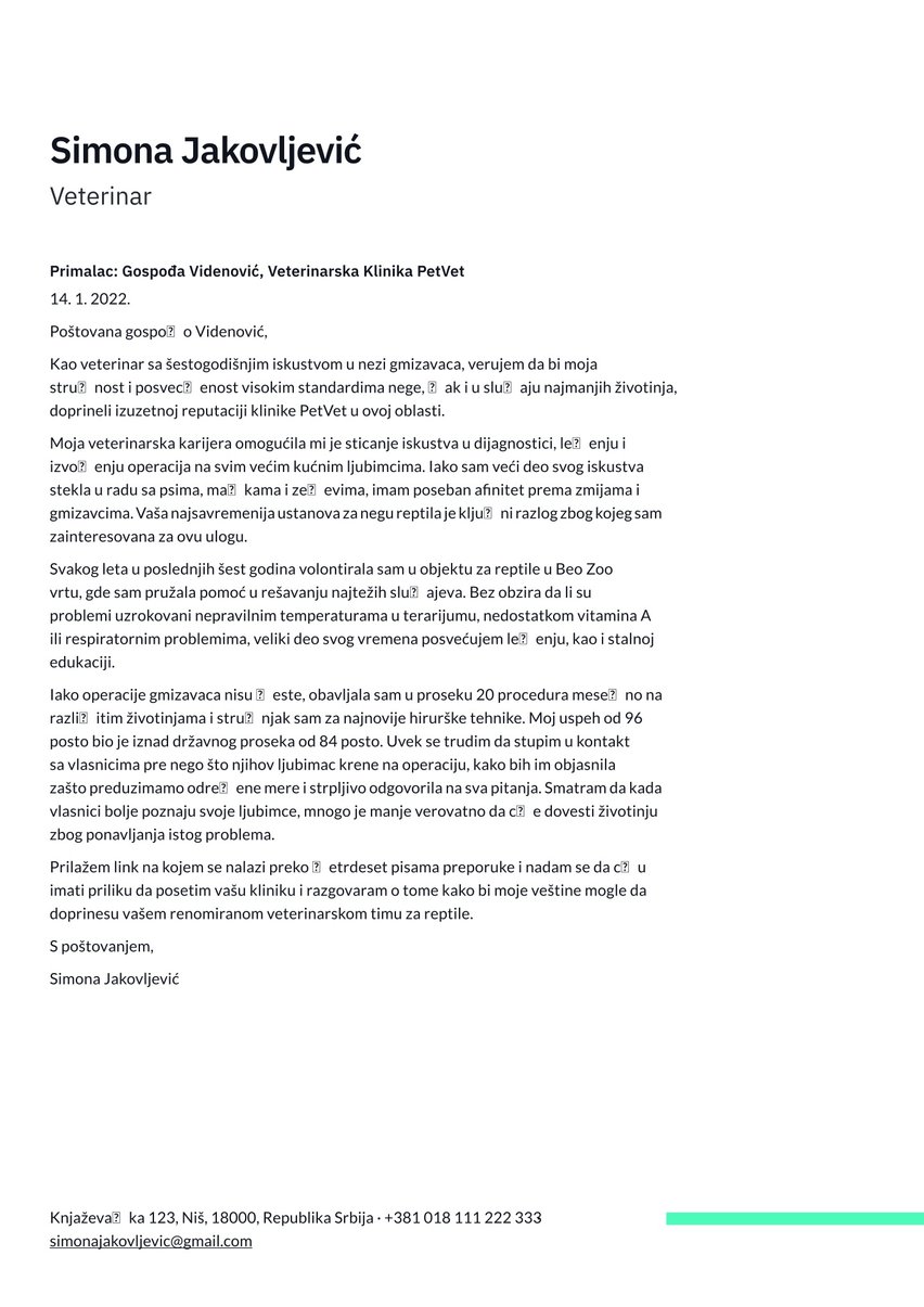 Beč cover_letter template