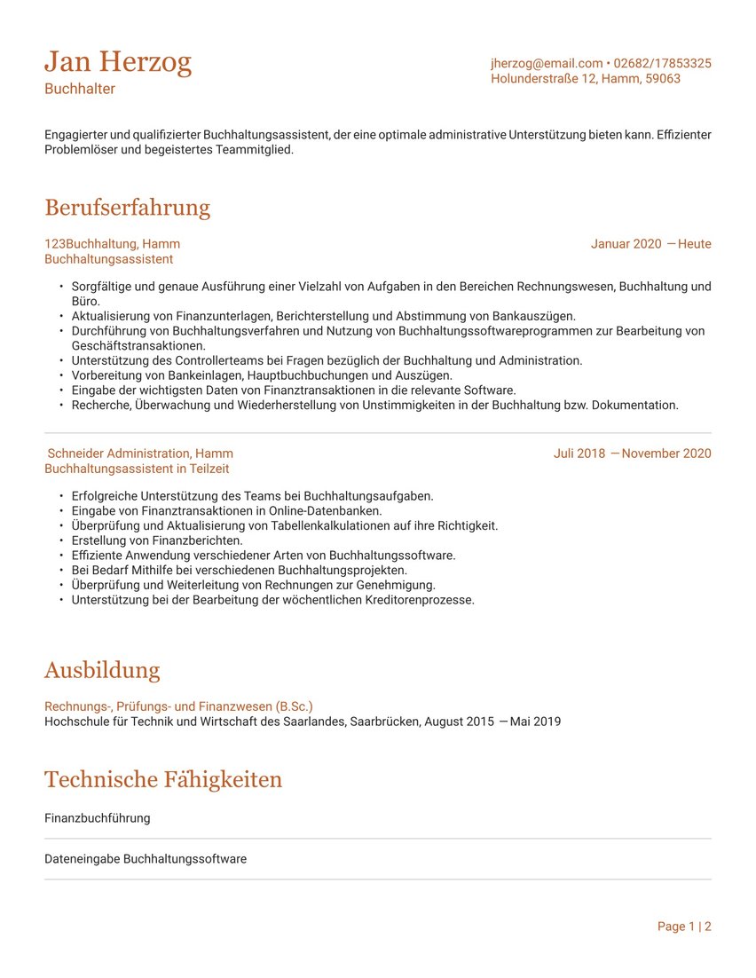 Prag resume template