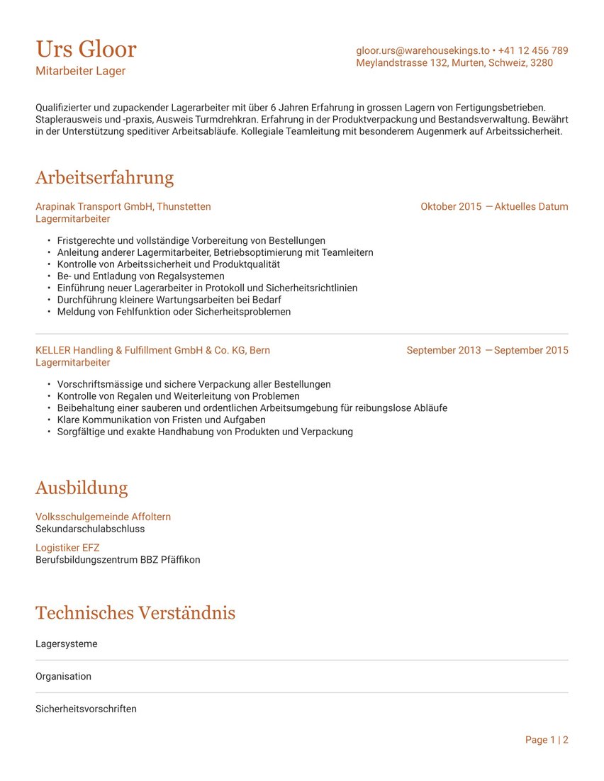 Prag resume template