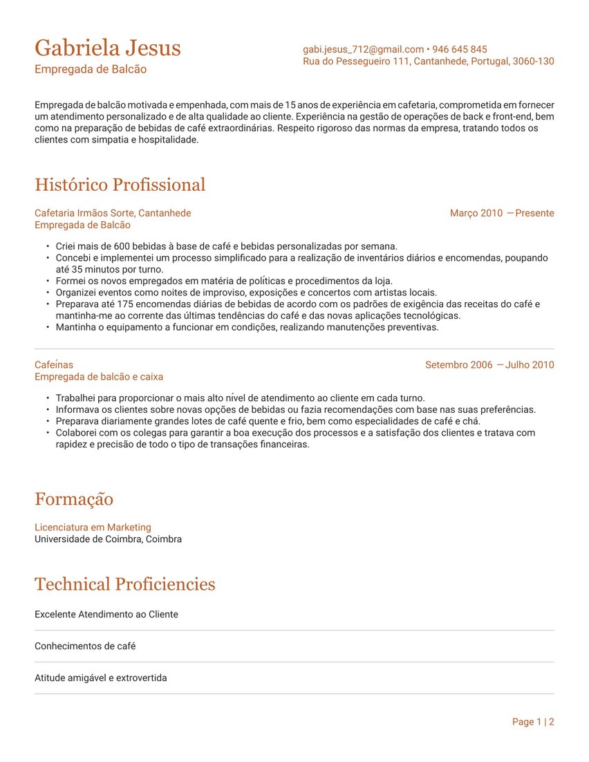Praga resume template