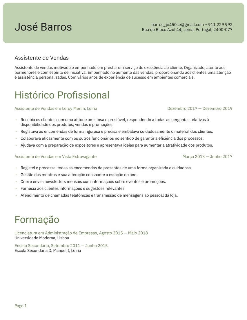Xangai resume template