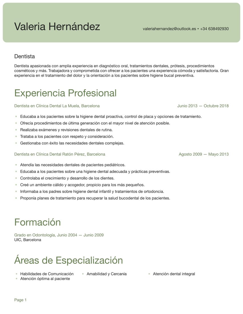 Shanghái resume template