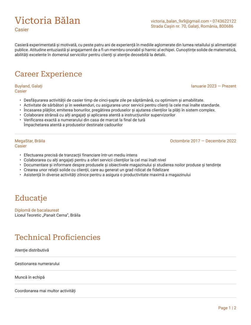 Praga resume template