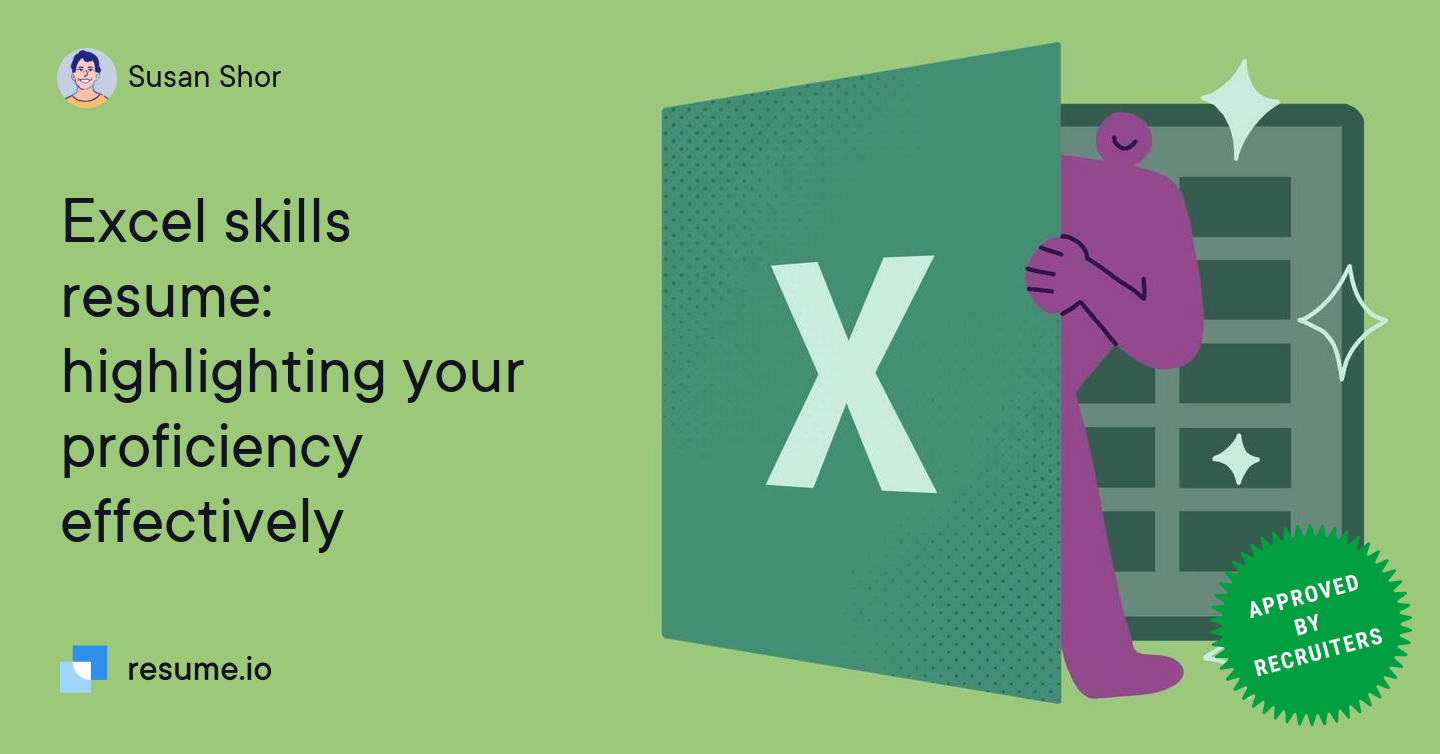 resume sample excel skills