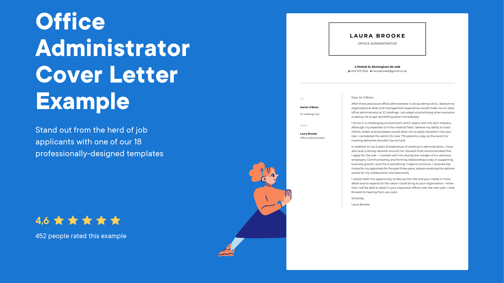 Office Administrator Cover Letter Examples For UK Market 2025 Resume Io Office Administrator Cover Letter Examples