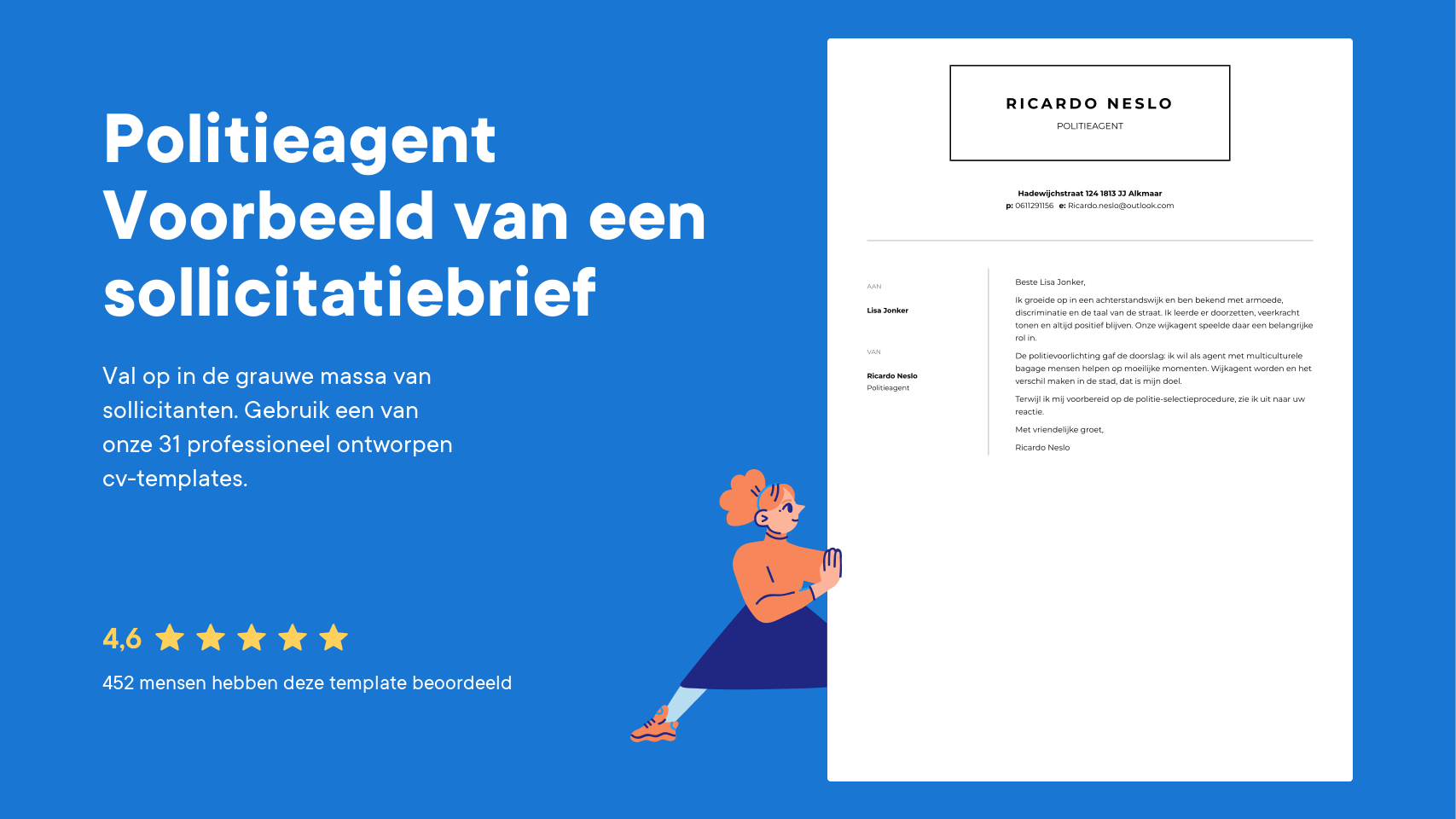 Schrijfgids & voorbeeld sollicitatiebrief politie · cvster.nl