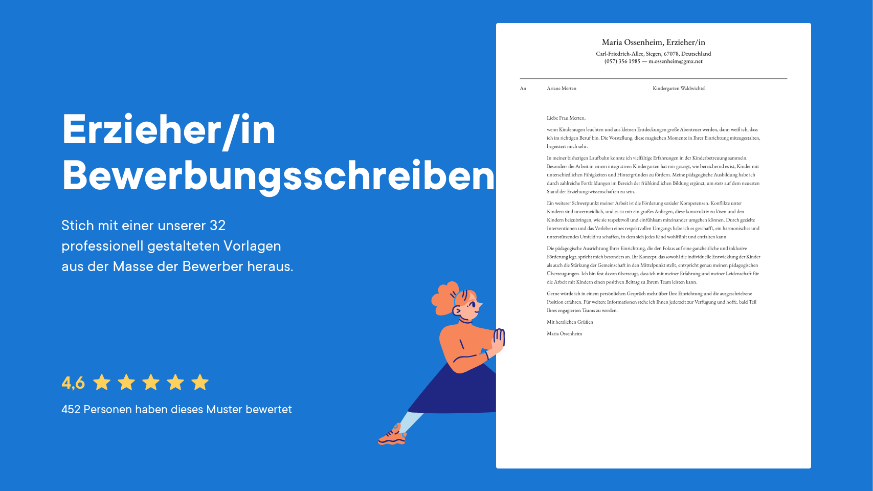 Schriftliche Prüfung Erzieher Musterlösung Erzieher/in – Muster und Anleitung für Dein Bewerbungsschreiben · cvapp.de