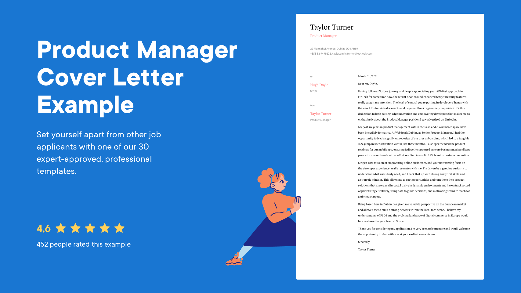 Product Manager Cover Letter Examples & Expert tips [Free] · CVapp.ie