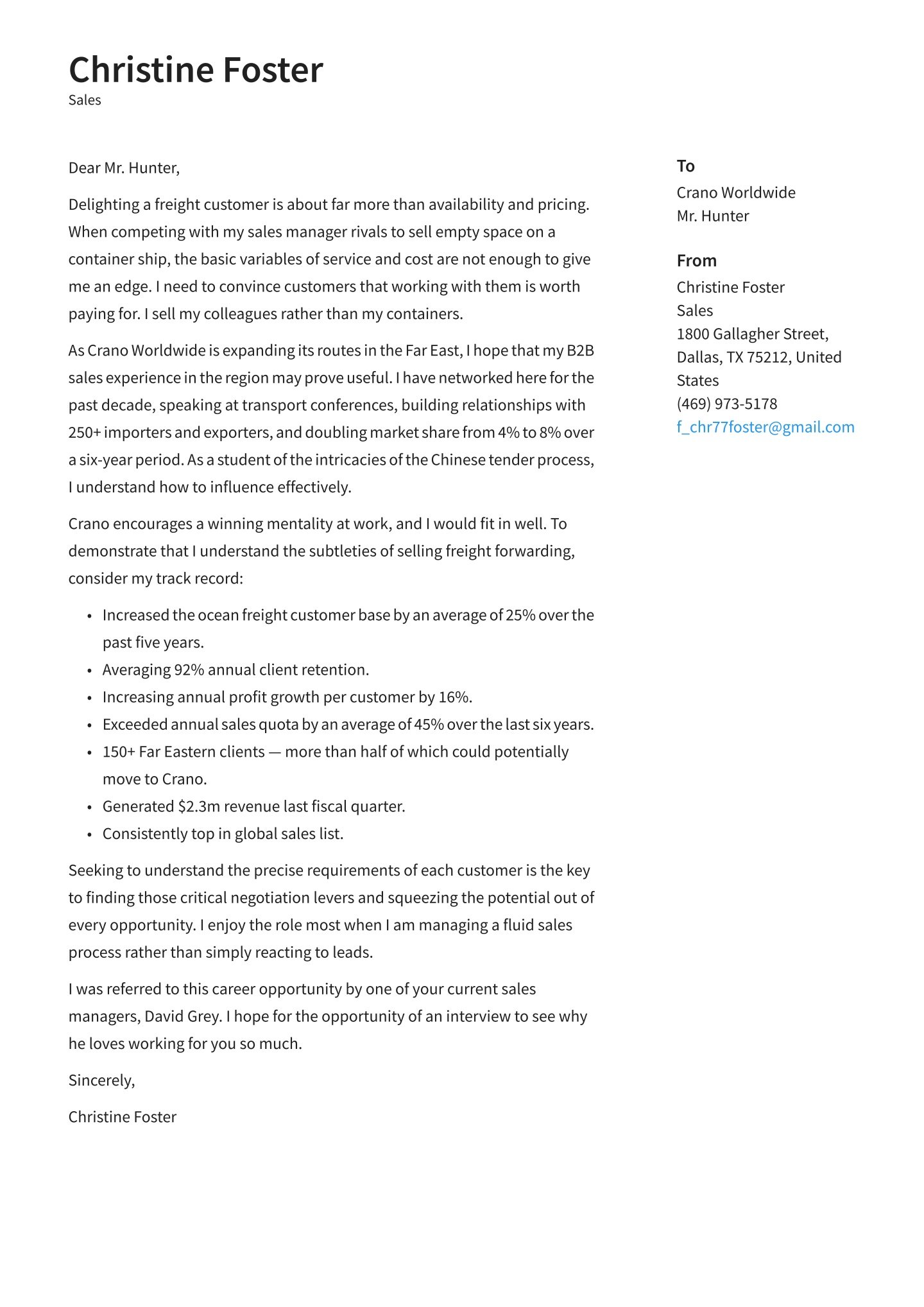 Sales Cover Letter Examples \u0026 Expert Tips · Resume.io, image size:1440x2036