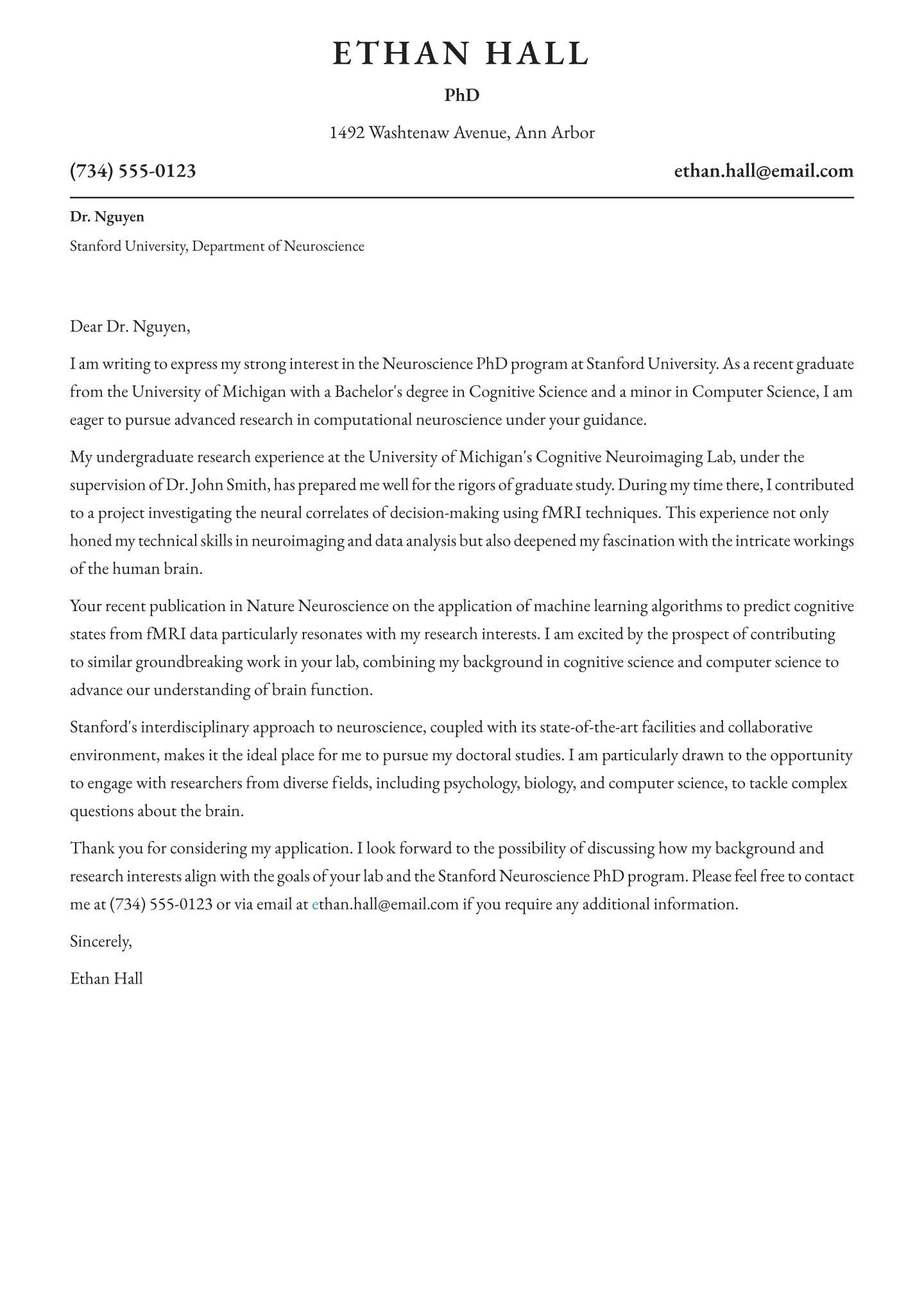 Letter To University Format