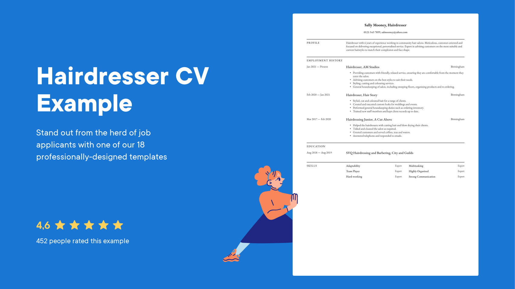 Hairdresser CV Examples & UK Templates (2024) · Resume.io