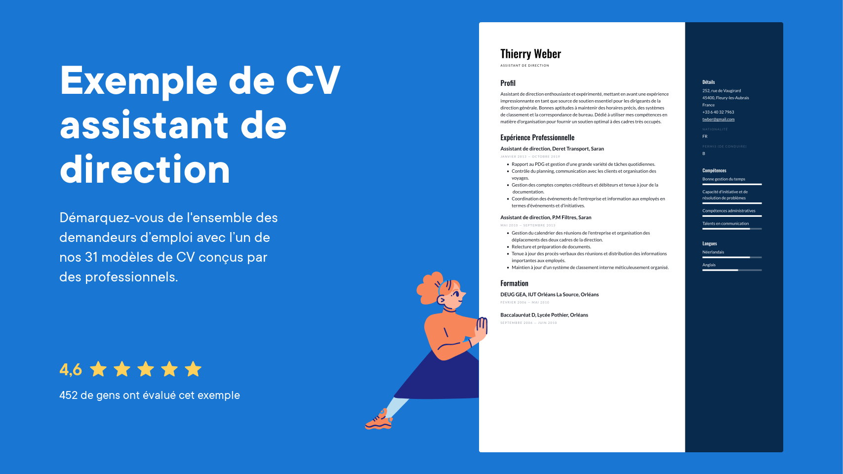 Exemple de CV pour assistant de direction et guide de rédaction · cvapp.fr