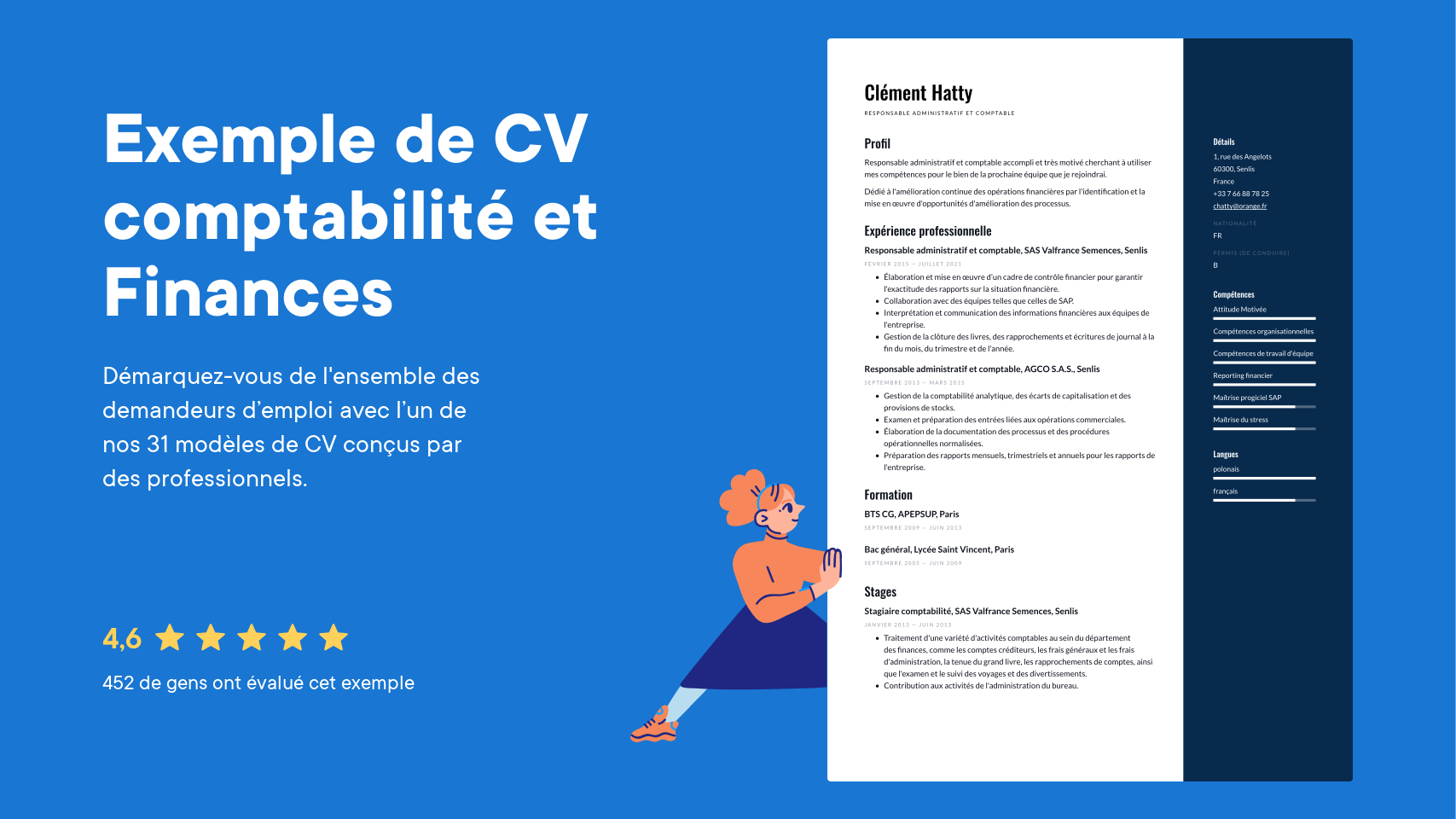 Exemple de CV pour comptabilité et Finances et guide de rédaction