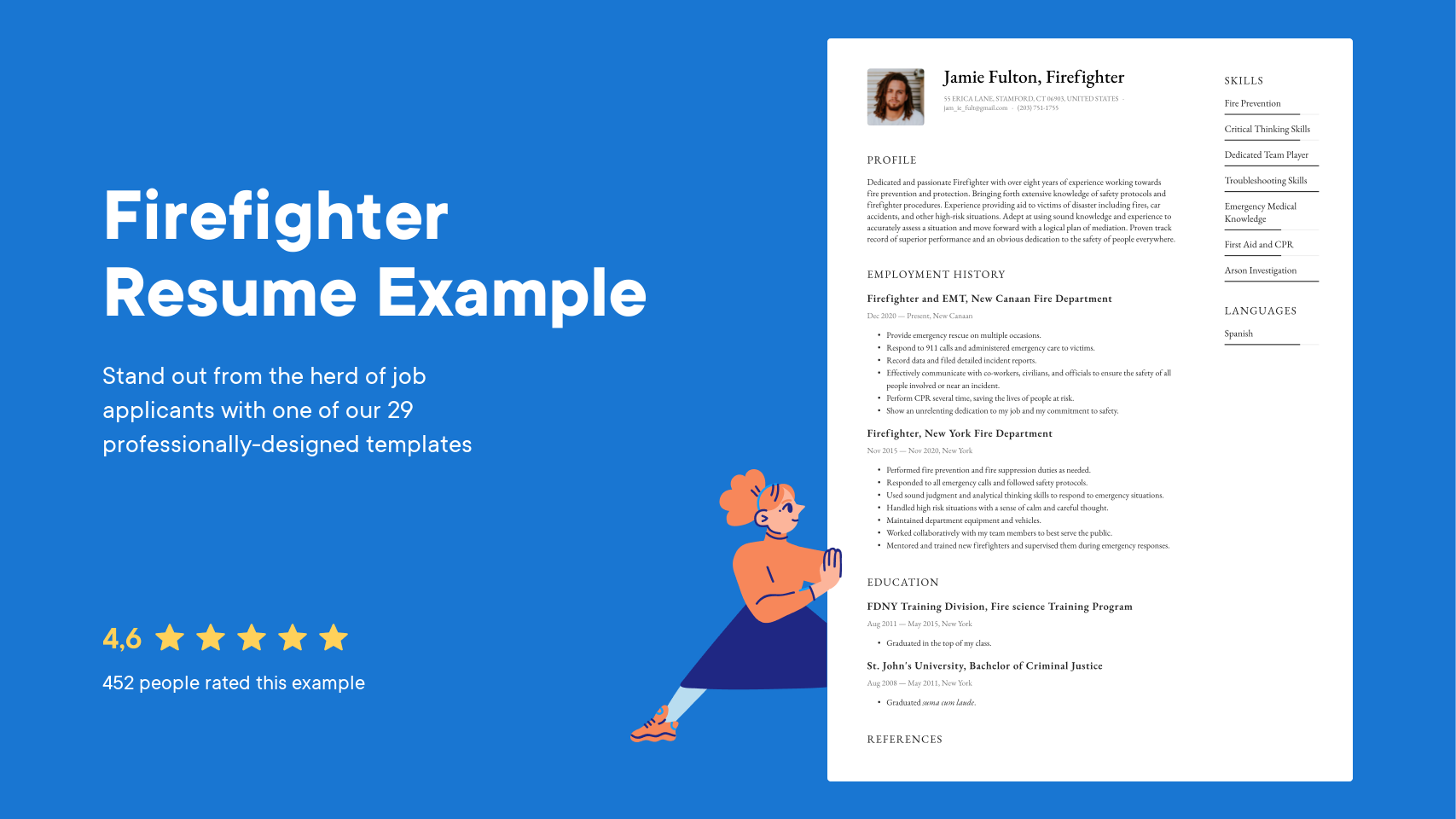 Firefighter Resume Examples Writing Tips 2021 Free Guide