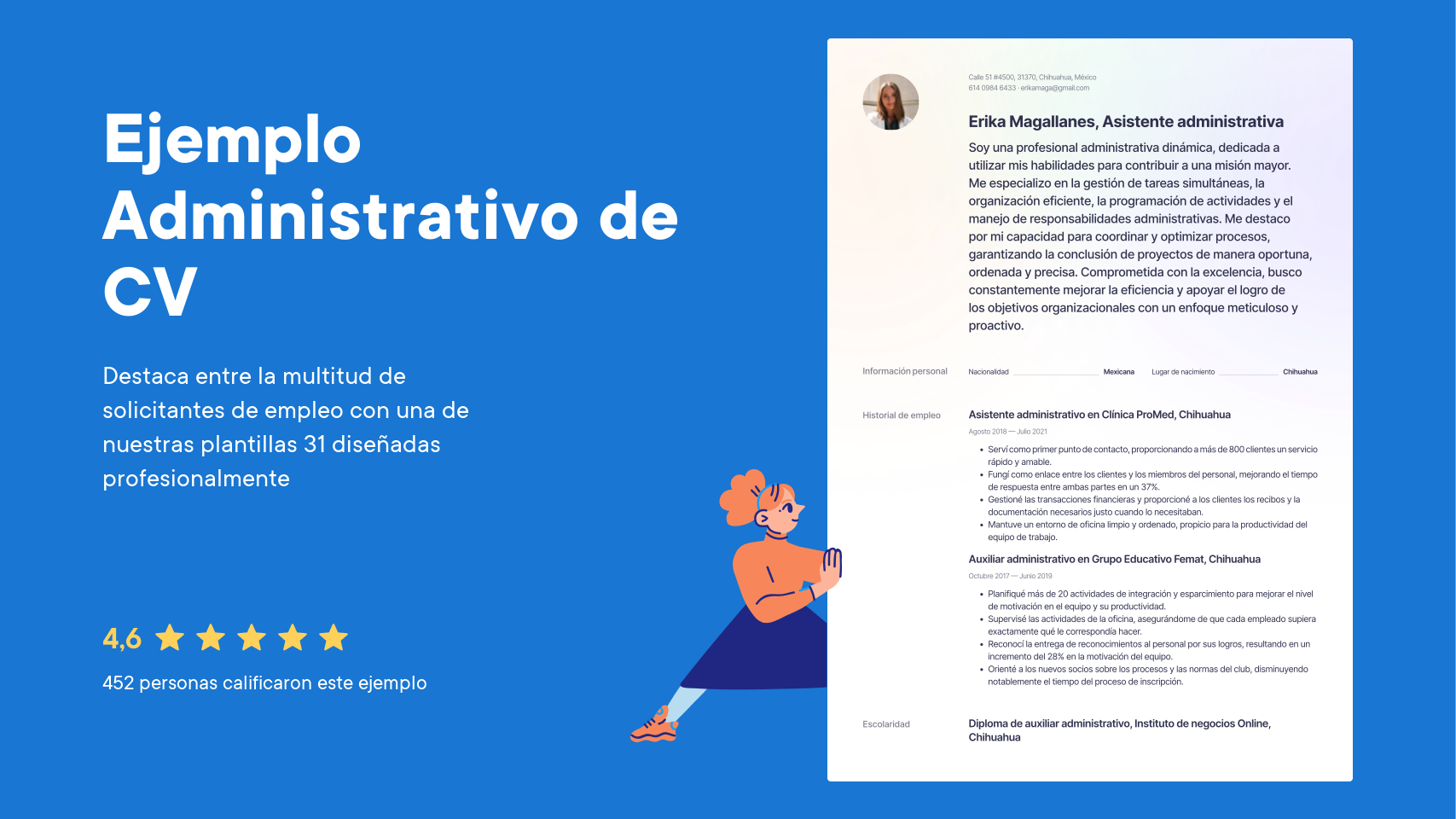 Ejemplos de Currículum de Administrativo y Guía de Escritura · CVapp.mx