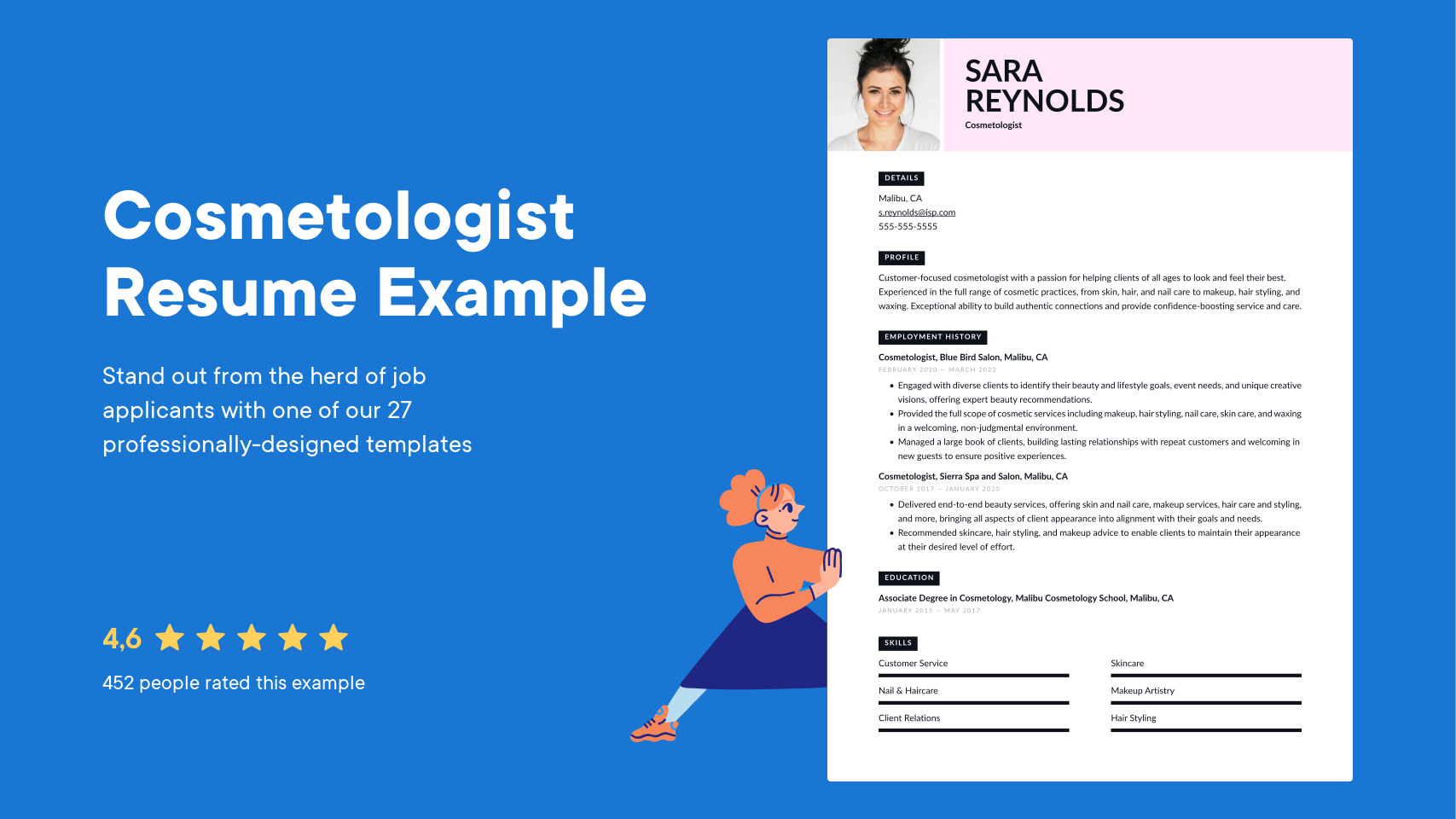 Cosmetologist Resume Examples & Templates (2025) · Resume.io