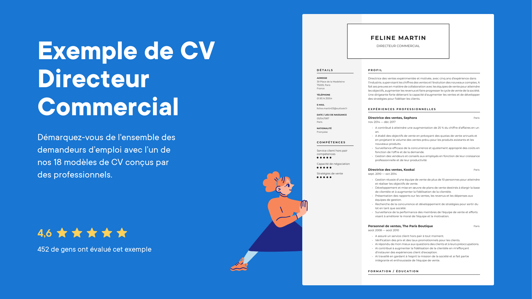 Exemples de CV Directeur Commercial CV exemples et Guide (Gratuit)