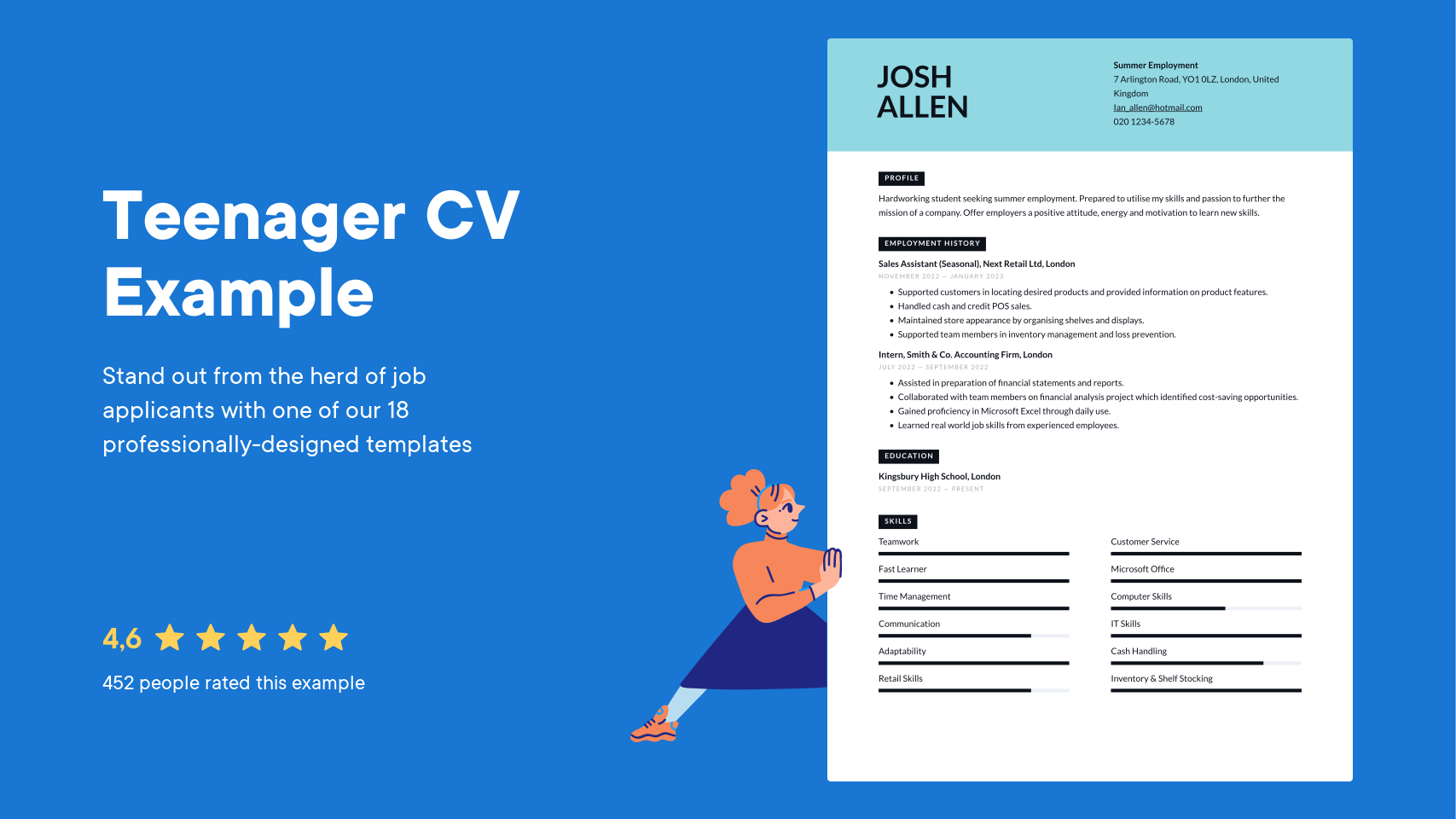 Cv Example For Teenagers Myperfectcv Cv Examples Resume Cv Example For Teenagers Myperfectcv Cv Examples Resume