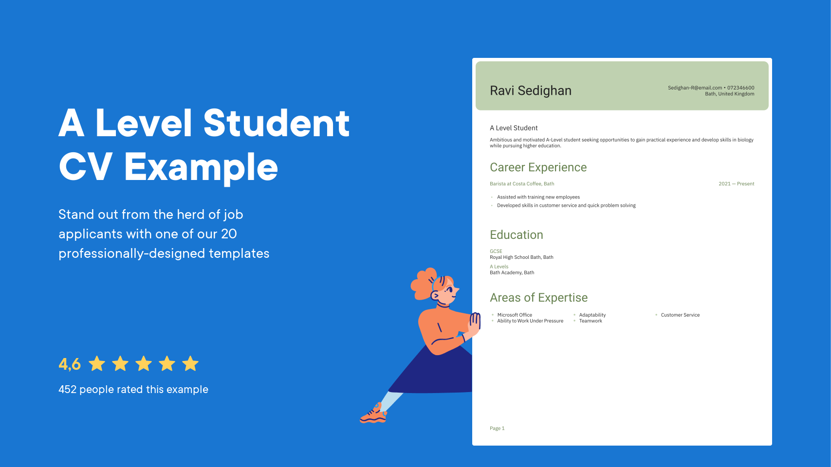 A Level Student CV Examples & UK Templates (2025) · Resume.io