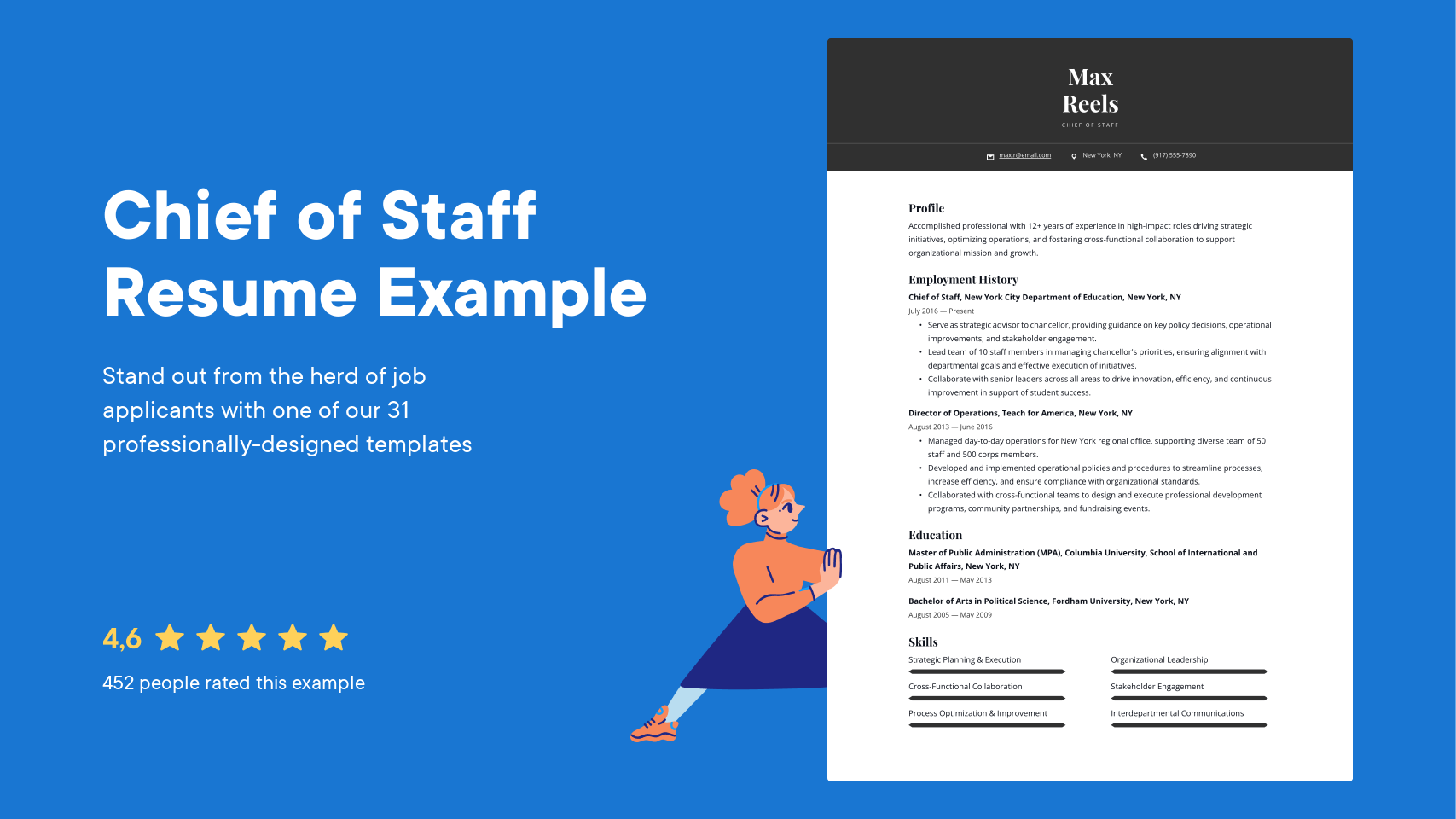 Chief of Staff Resume Examples & Templates (2024) · Resume.io