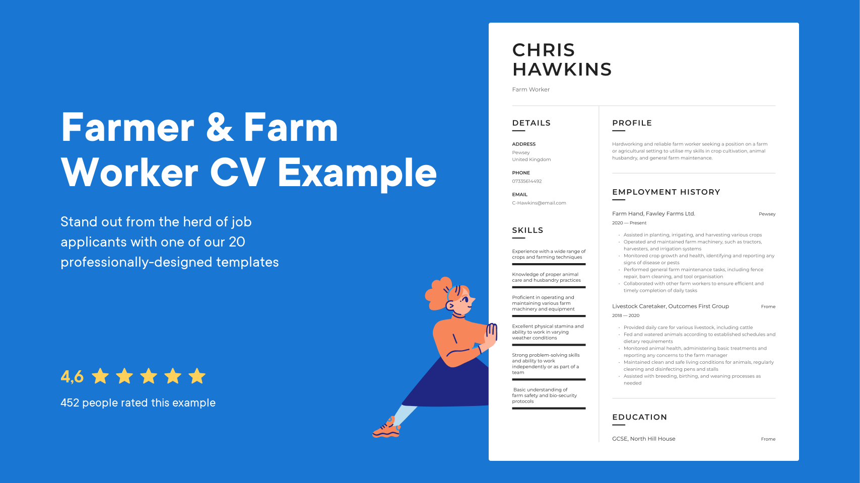 Farmer & Farm Worker CV Examples & UK Templates (2024) · Resume.io
