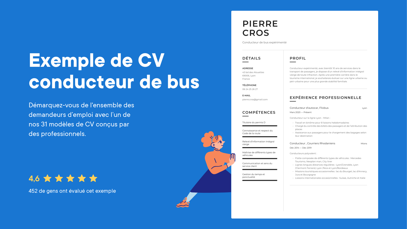 Exemple de CV pour conducteur de bus et guide de rédaction · cvapp.fr