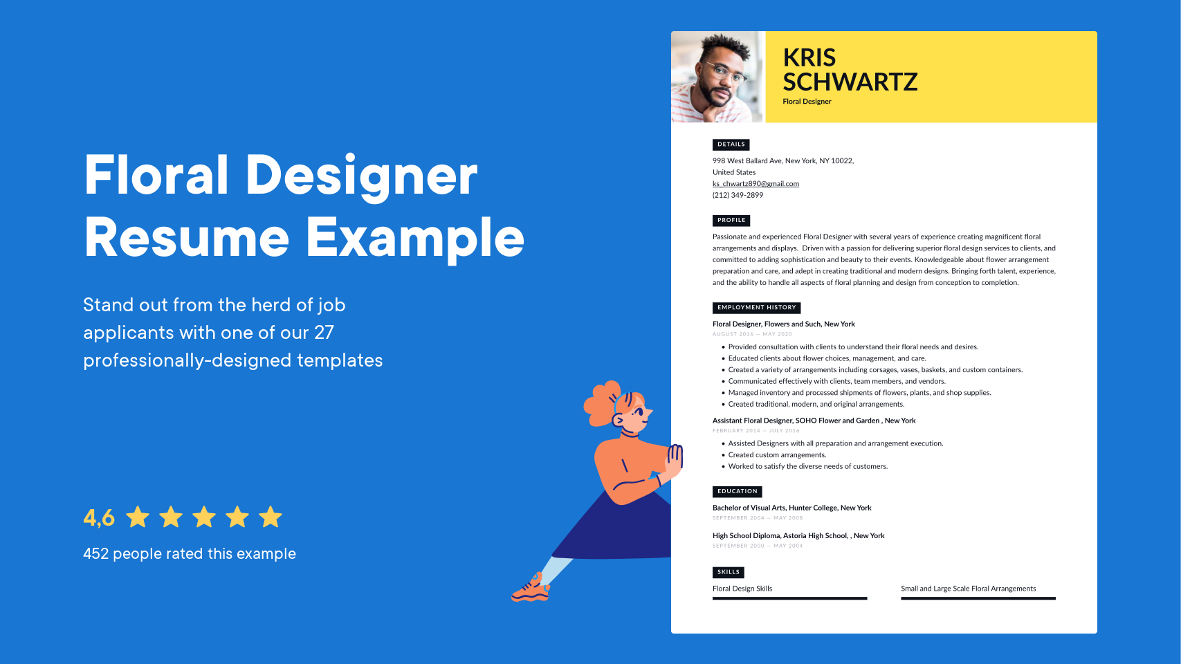 Floral Designer Resume Examples & Templates (2024) · Resume.io