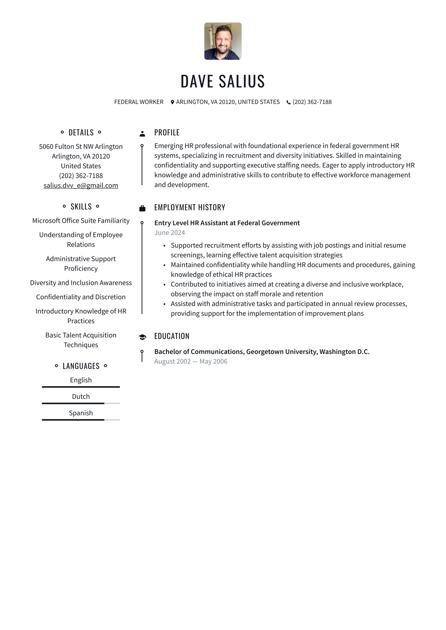 Federal Resume Examples &amp; Templates (2025) · Resume.io