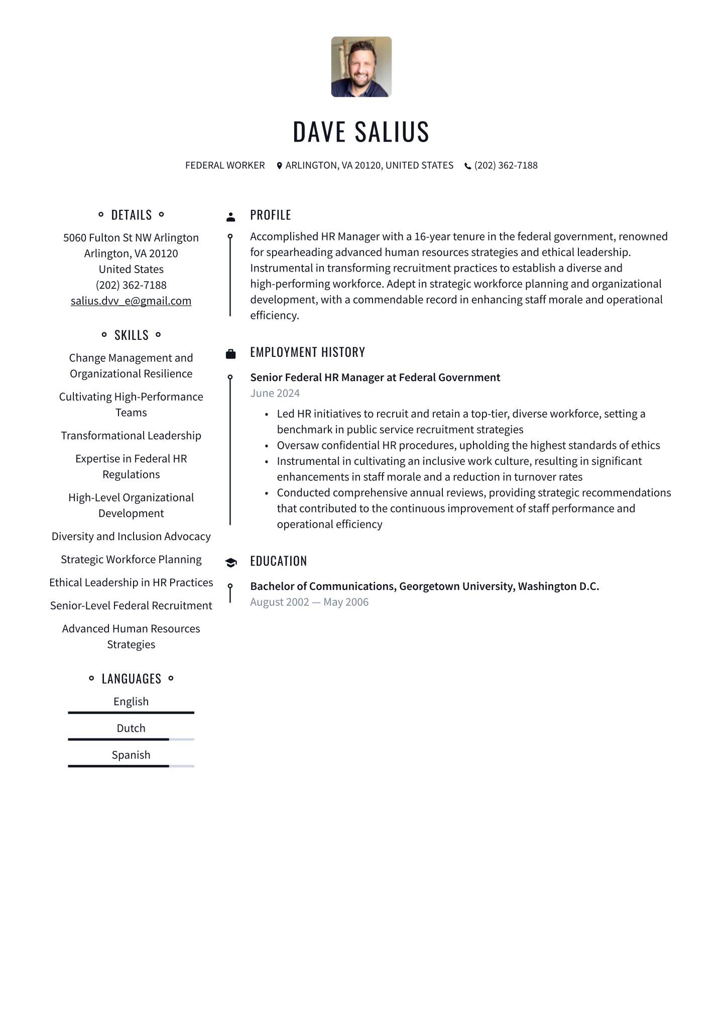 Federal Resume Examples &amp; Templates (2025) · Resume.io